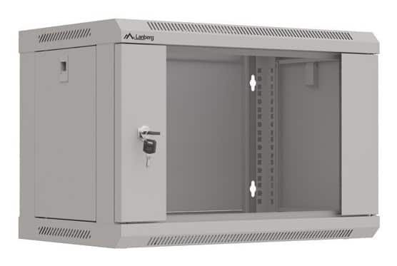 LANBERG SZAFA INSTALACYJNA RACK WISZĄCA 19" 6U 540X350 SZARA DRZWI PRZESZKLONE (FLAT PACK) — zdjęcie 1 z 8