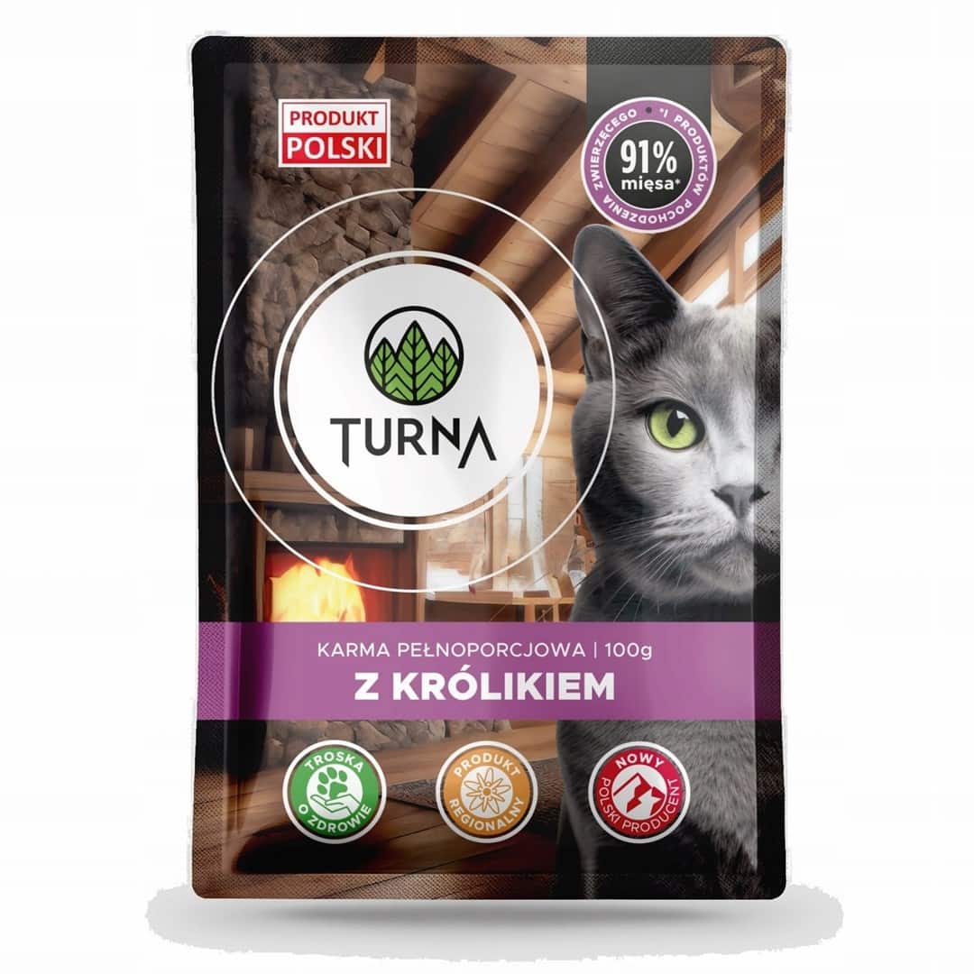 TURNA Cats z królikiem mokrak karma 100g