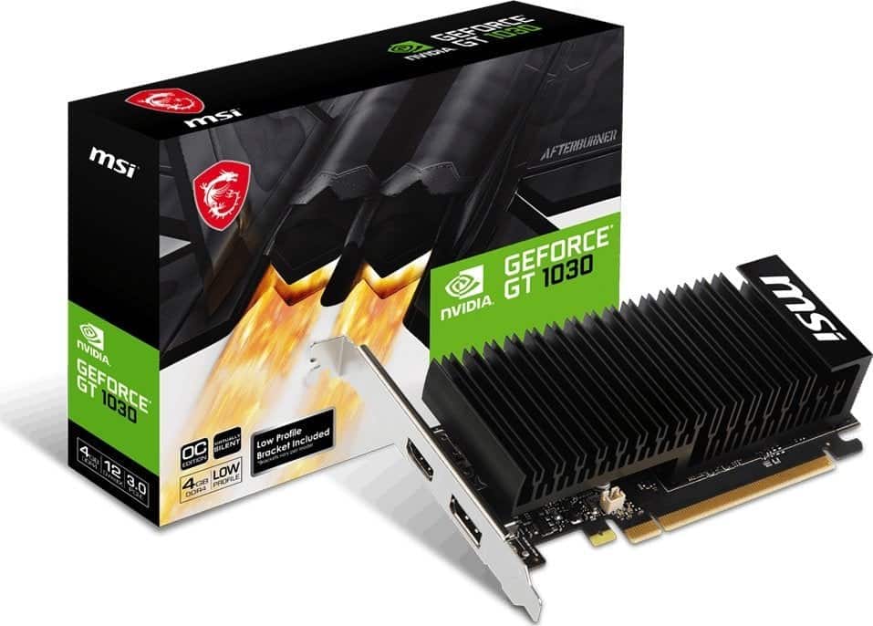 Karta graf. MSI GeForce GT 1030 4GHD4 LP OC (OUTLET) — zdjęcie 1 z 5