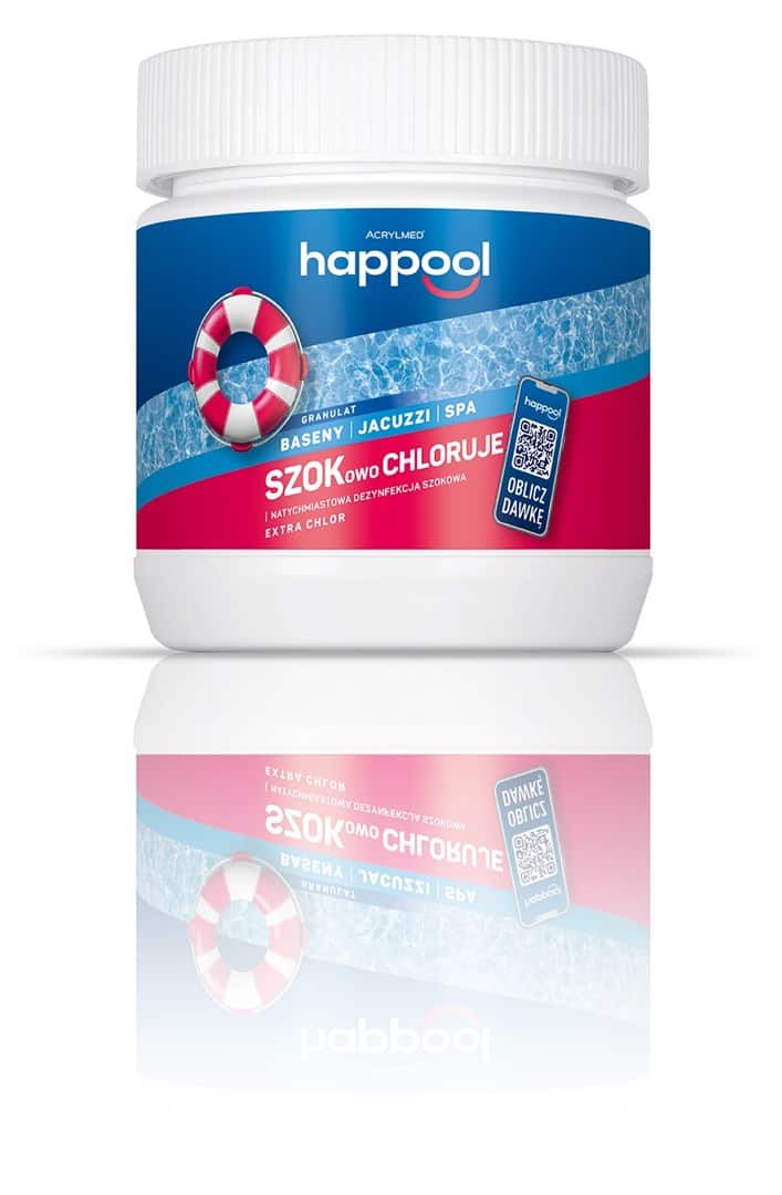 Acrylmed 0,4kg Extra chlor Granulat do zwalczania glonów grzybów i bakterii w basenach - chlorowanie