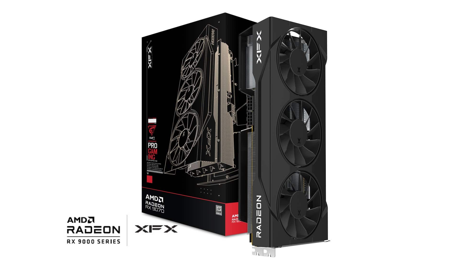 Karta graf. XFX Swift RX 9070GRE Trip F. G. 12GB — zdjęcie 1 z 7
