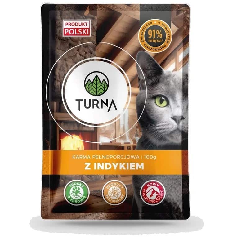 TURNA Cats z indykiem mokra karma 100g