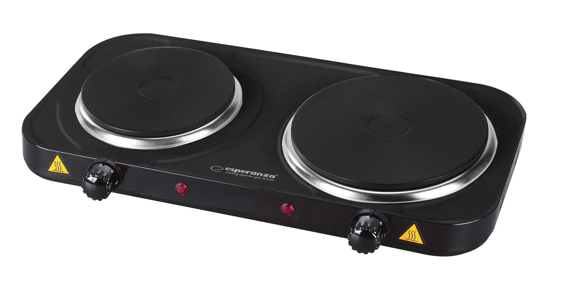 ESPERANZA KUCHENKA ELEKTRYCZNA YELLOWSTONE 1500W + 1000W CZARNA EKH014K (WYPRZEDAŻ) — zdjęcie 1 z 6