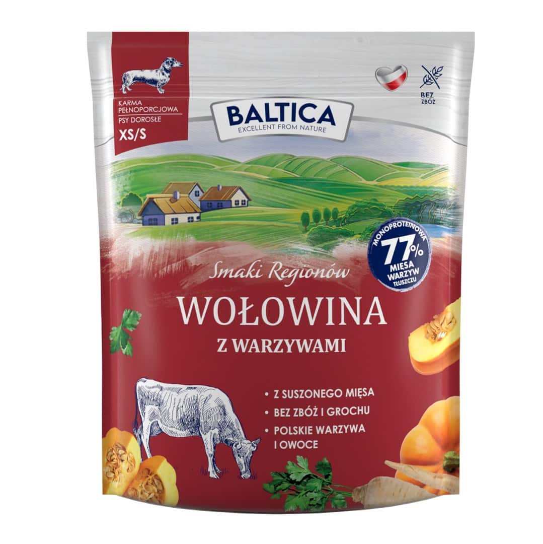 BALTICA SMAKI REGIONÓW Wołowina z warzywami XS / S  1kg