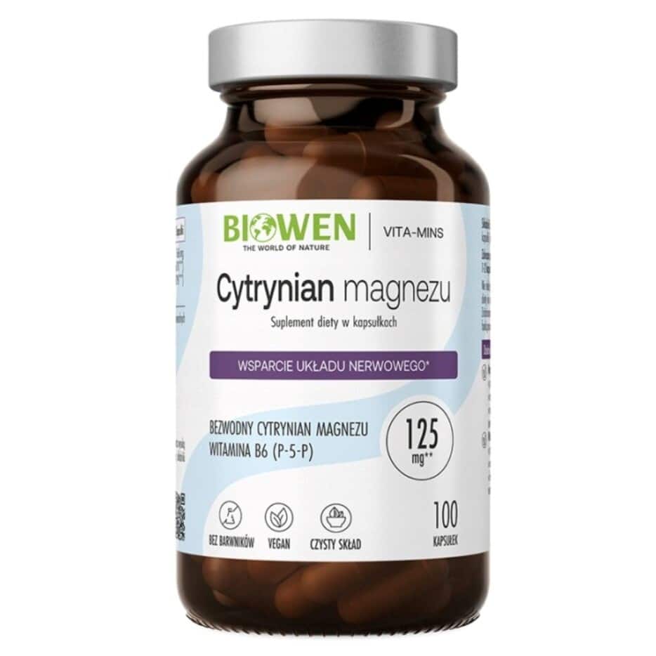 BIOWEN Cytrynian magnezu - 100kaps. — zdjęcie 1 z 2