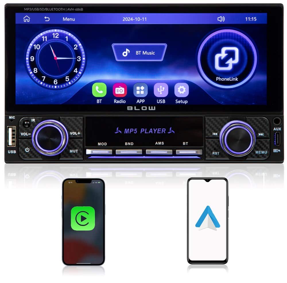 Radio BLOW AVH-686B RDS MP3/USB/micro SD/BLUETOOTH — zdjęcie 1 z 8