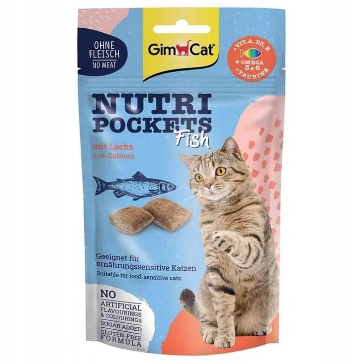GimCat Nutri Pockets fish z łososiem 60g