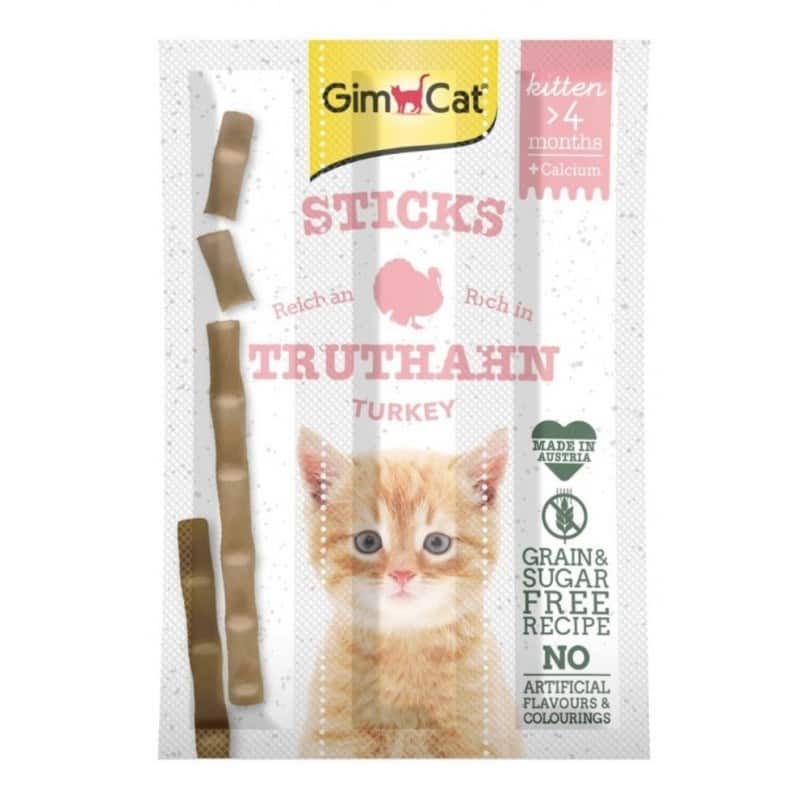 GimCat Kitten Sticks Rich in Turkey 3x3g