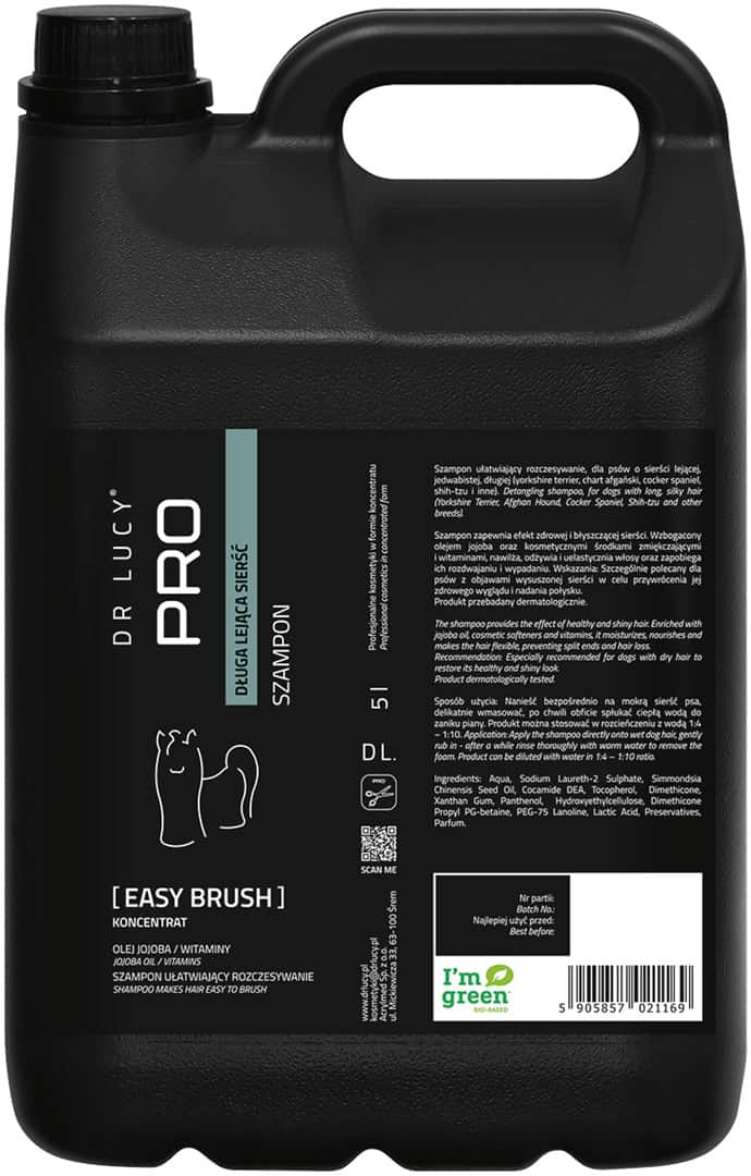 Dr Lucy - Pro Easy Brush Z 5 L - Szampon ułatwiający rozczesywanie długiej, lejącej sierści
