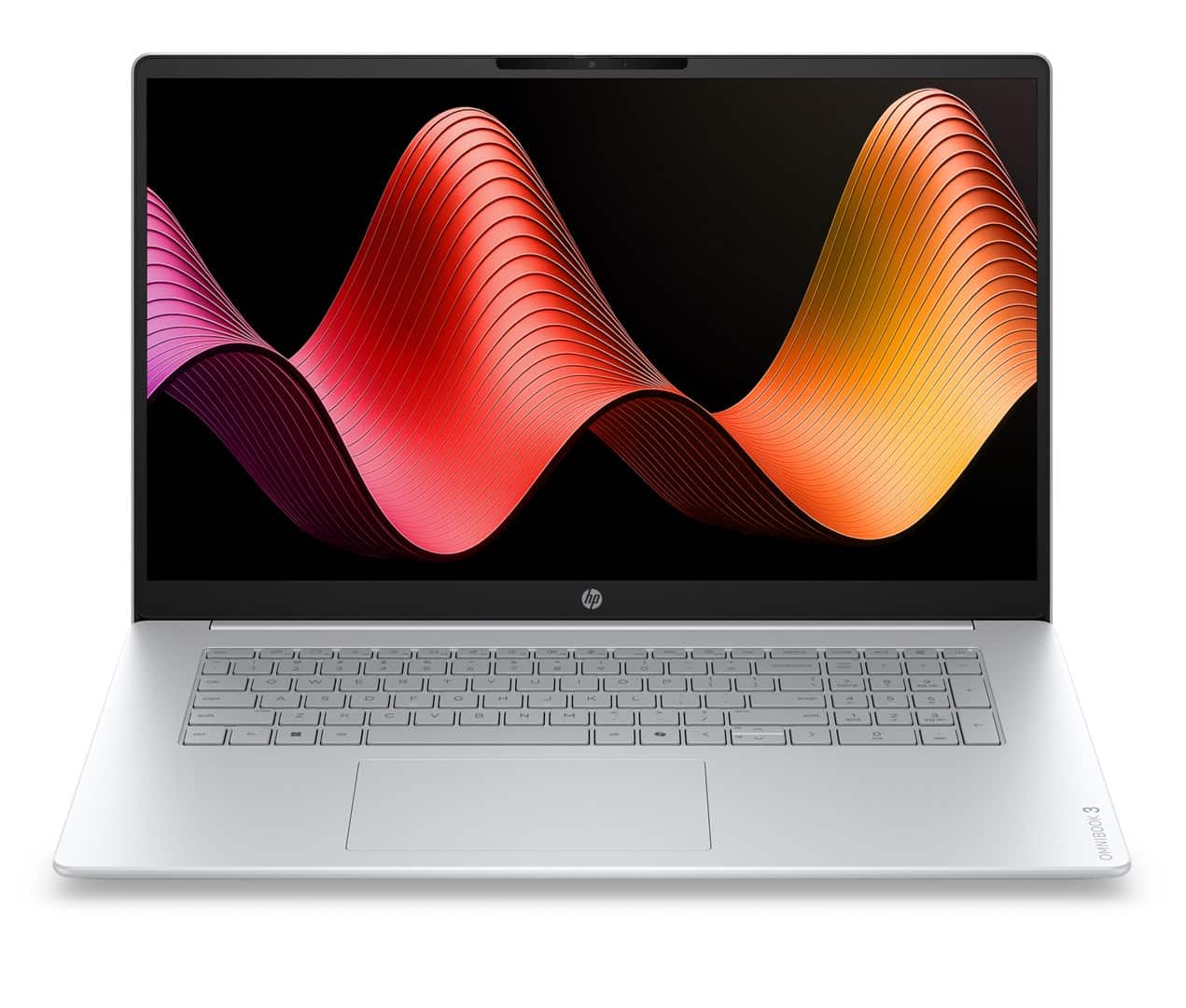 HP OmniBook 3 17-dp0006nwx Ryzen 5 40 17.3"FHD IPS 300nits AG 8GB LPDDR5 SSD256 Radeon 610M Graphics Cam1080p 41Wh NoOS Glacier Silver 2Y — zdjęcie 1 z 7