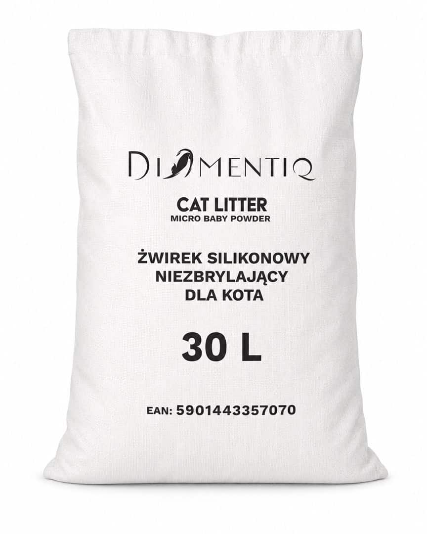 DIAMENTIQ żwirek baby powder silikonowy, niezbrylający dla kota 30l — zdjęcie 1 z 2