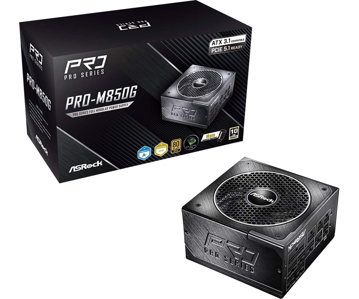 Zasilacz Asrock PRO-M850G 850W 80 PLUS Gold — zdjęcie 1 z 8