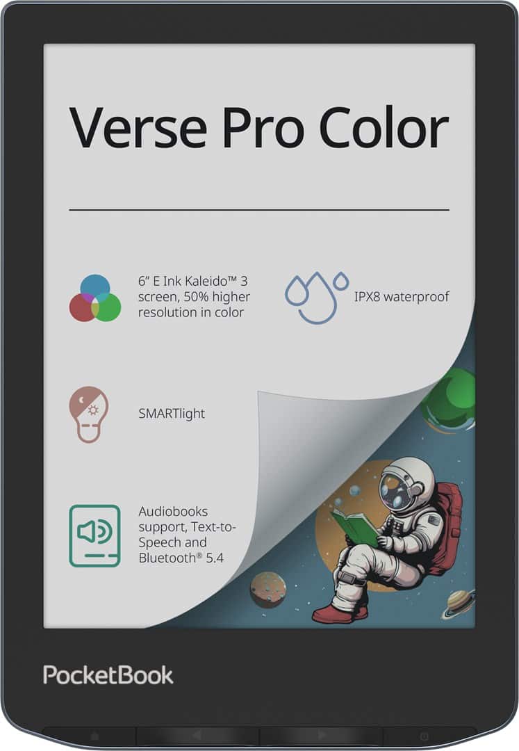 Ebook PocketBook Verse Pro Color 634 6" E-Ink Kaleido 3 16GB Wi-Fi Stormy Sea (WYPRZEDAŻ) — zdjęcie 1 z 8