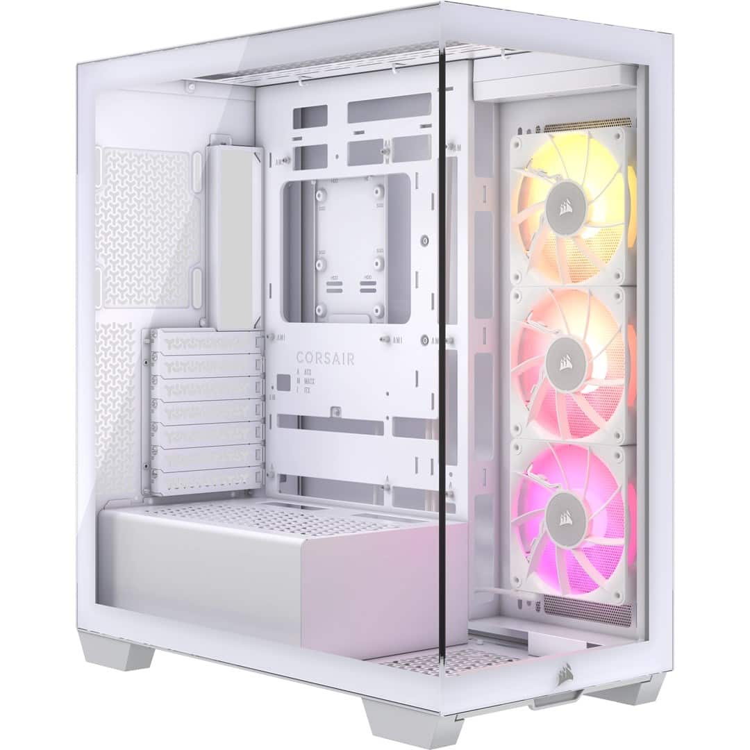 iCUE LINK 3500X RGB Tempered Glass Mid-Tower, White — zdjęcie 1 z 6