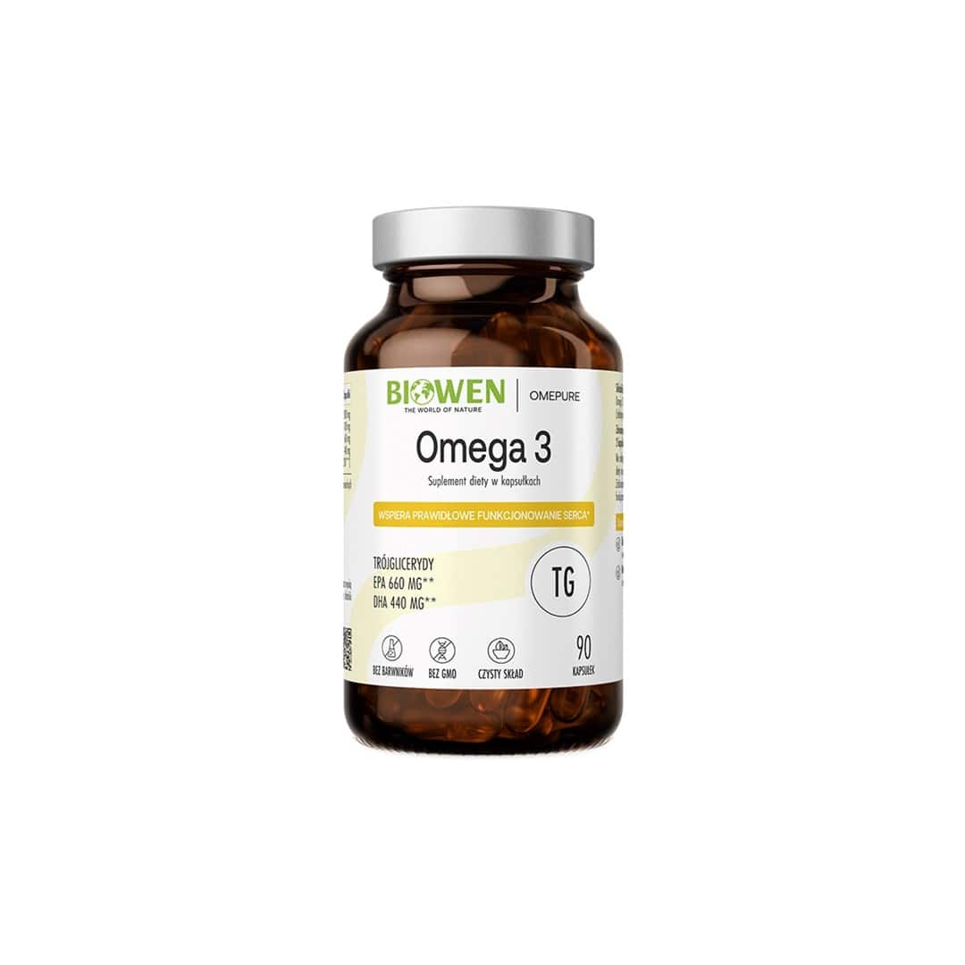 BIOWEN Omega 3 - 660 mg EPA, 440 mg DHA - 90 kapsułek — zdjęcie 1 z 2