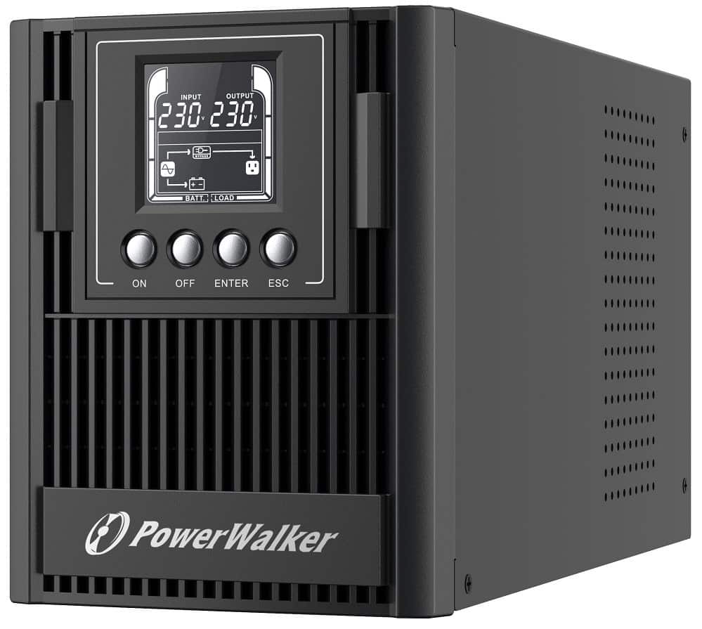 POWER WALKER UPS ON-LINE VFI 1000 AT FR 3X FR OUT, USB/RS-232, LCD, EPO — zdjęcie 1 z 3