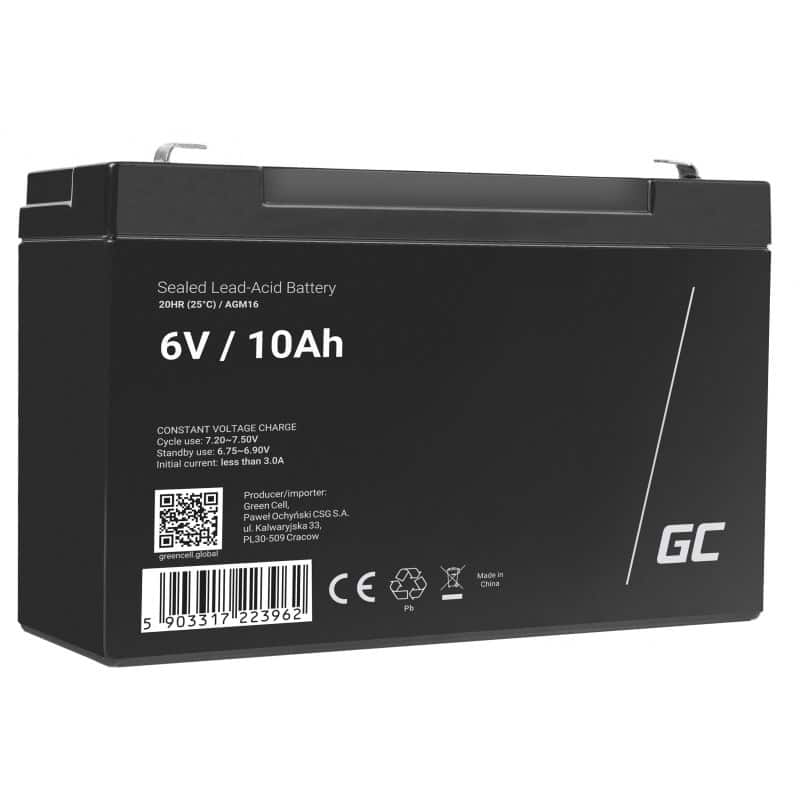 GREEN CELL AKUMULATOR ŻELOWY AGM16 6V 10AH — zdjęcie 1 z 5