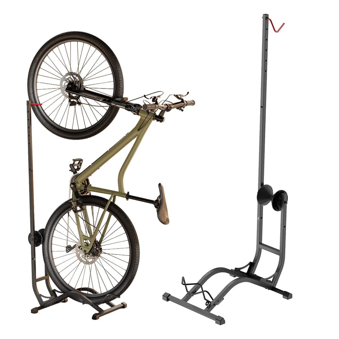 MACLEAN ROWEROWY STOJAK PODŁOGOWY WOLNOSTOJĄCY, POZIOMY / PIONOWY, DO PRZECHOWYWANIA, STAL, MAX. OBCIĄŻENIE 35KG MC-170 — zdjęcie 1 z 8