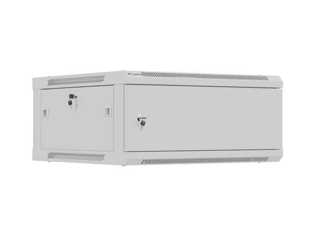 LANBERG SZAFA INSTALACYJNA RACK WISZĄCA 19" 4U 600X600 SZARA DRZWI METALOWE (FLAT PACK) — zdjęcie 1 z 8