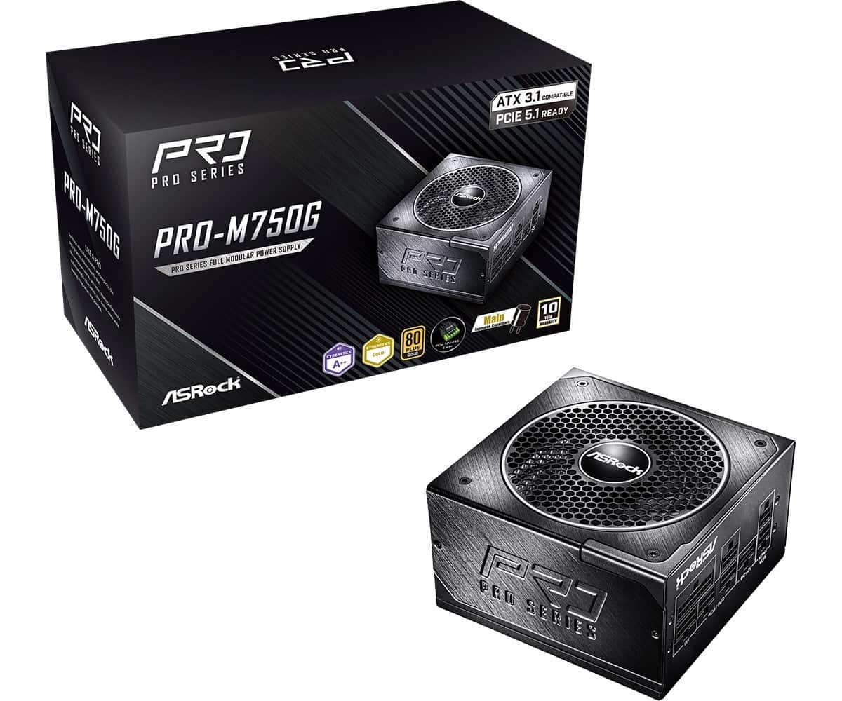 Zasilacz Asrock PRO-M750G 750W 80 PLUS Gold — zdjęcie 1 z 7