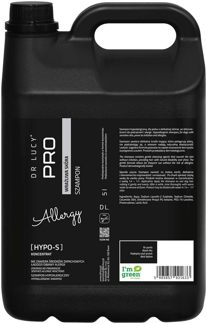 Dr Lucy - PRO HYPO S 5 l - szampon hipoalergiczny dla psa i kota