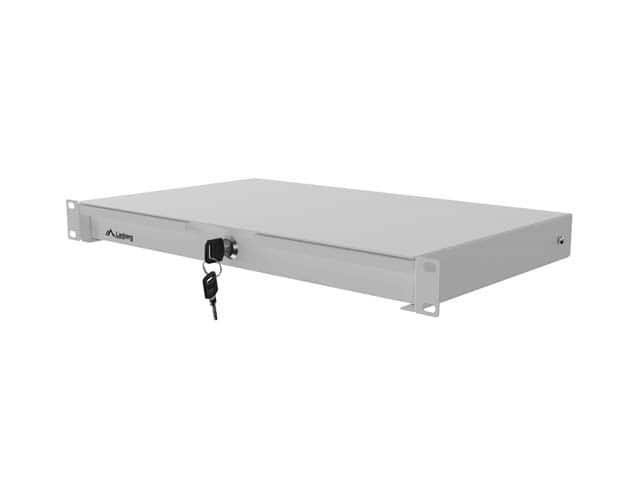 LANBERG SZUFLADA DO SZAF 19" 1U 270MM SZARA — zdjęcie 1 z 8