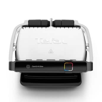 Grill elektryczny Tefal Optigrill Elite GC750D30 (Tradycyjny z płytą; 2000W; kolor srebrny) — zdjęcie 1 z 8