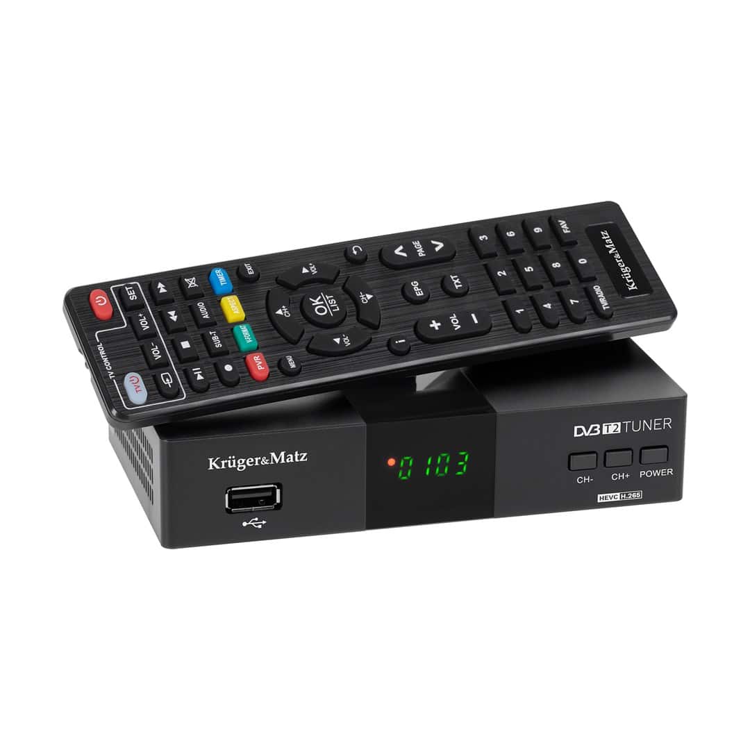 KRUGER & MATZ DEKODER DVB-T2 H.265 HEVC KM0550D — zdjęcie 1 z 6