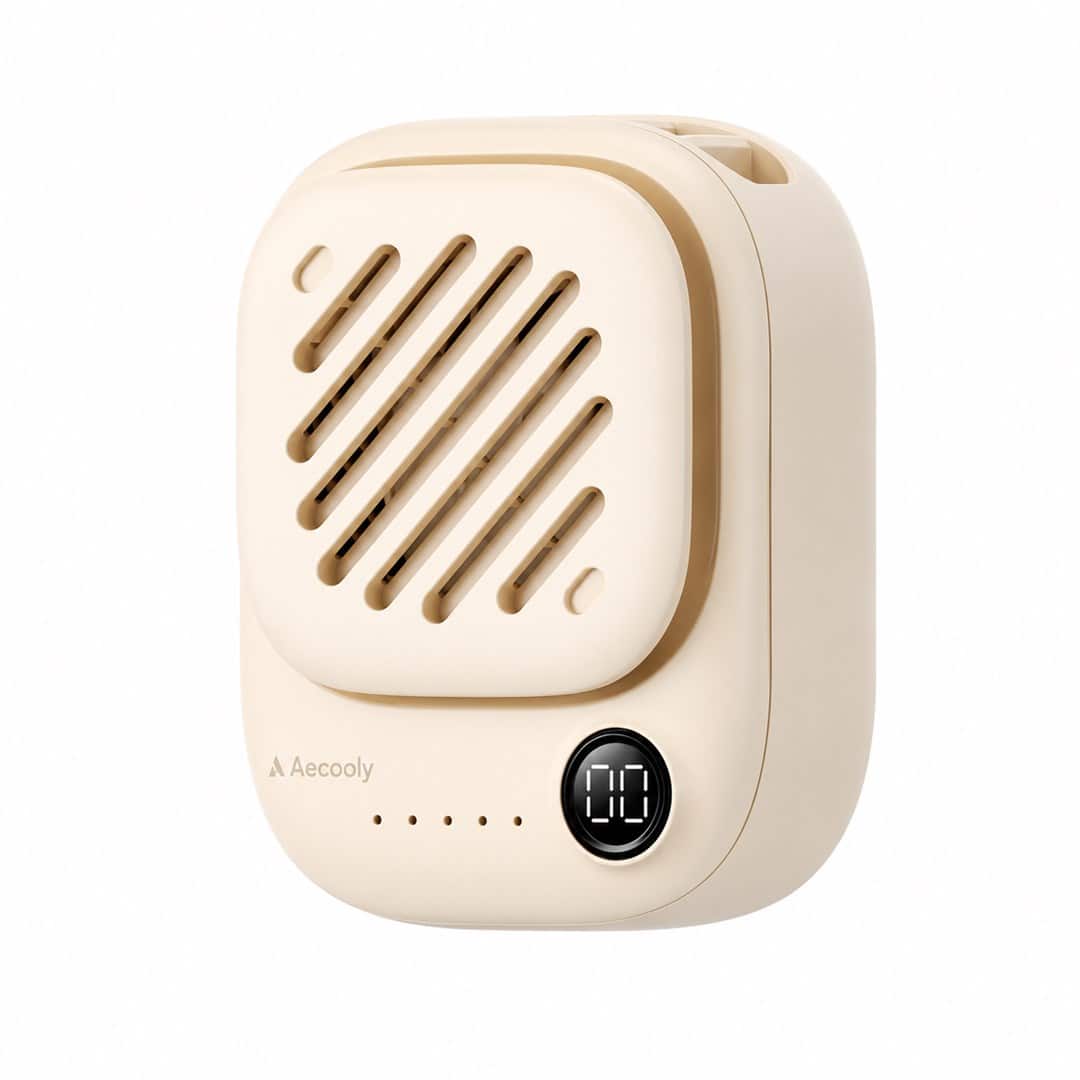 Aecooly Click 01 Mini przenośny wentylator na szyję - beżowy — zdjęcie 1 z 3