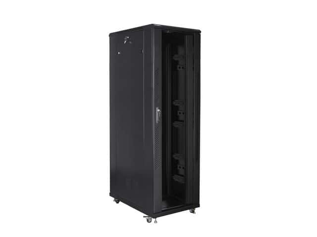 Szafa rack Lanberg FF01-8242-12B (42U; 19''; 2047mm / 800mm / 1200 mm; stojąca; Szklane; 800 kg; kolor czarny) — zdjęcie 1 z 5