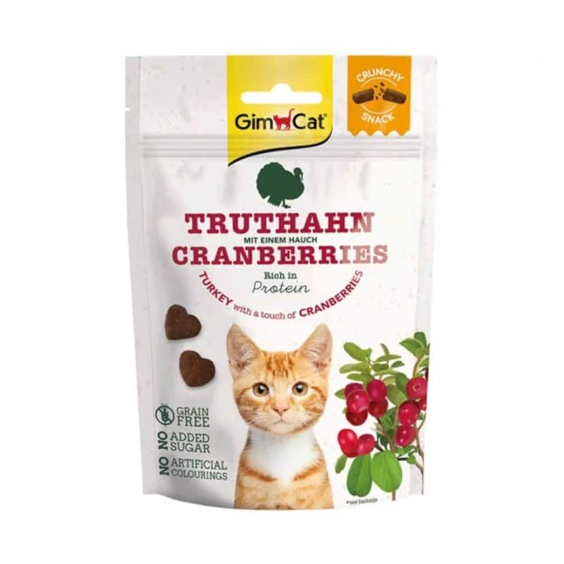 GimCat Crunchy Snacks Turkey with of Cranberries 50g