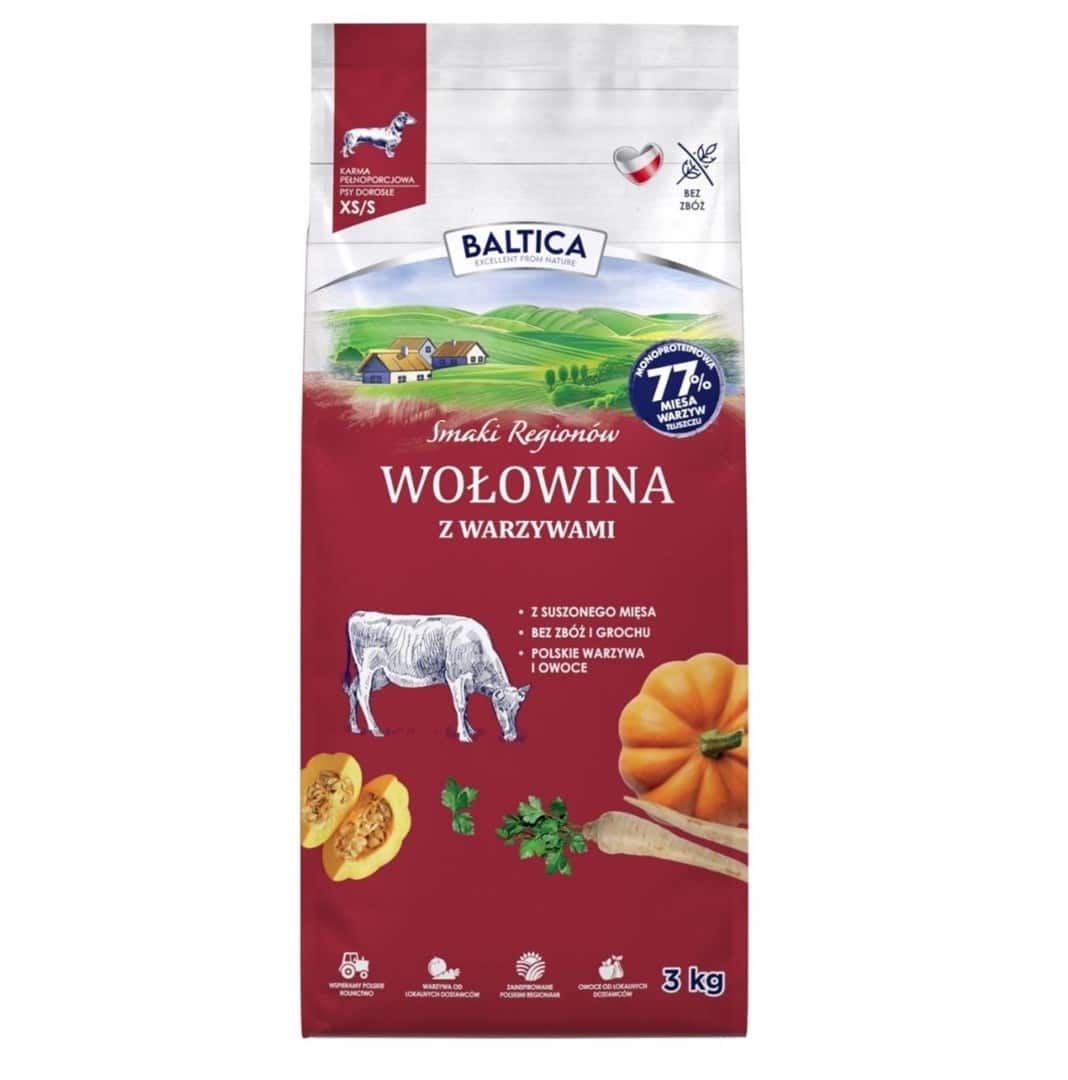 BALTICA SR Adult Wołowina z warzywami XS/S 3kg