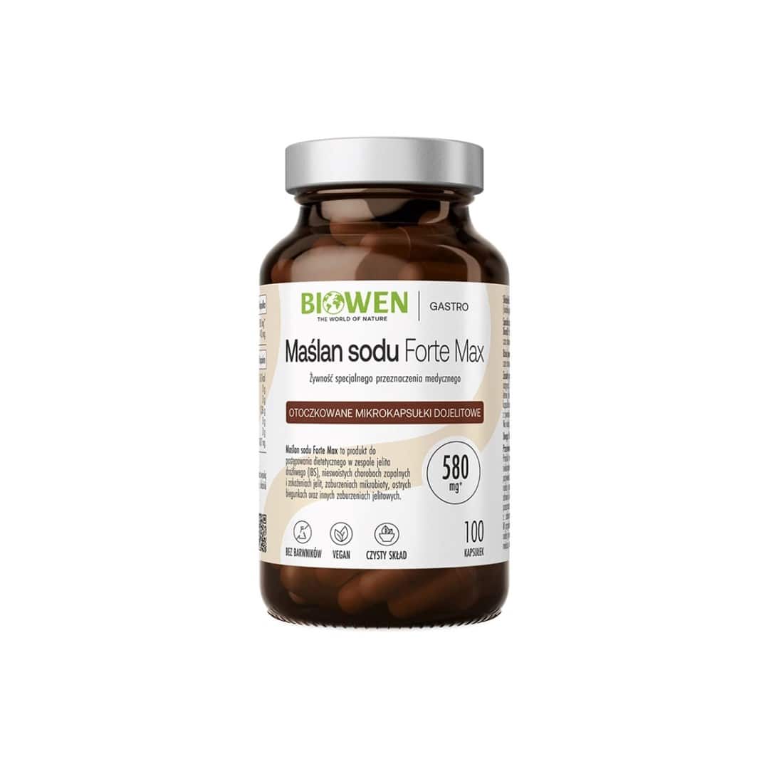 BIOWEN Maślan sodu 580 mg - 100 kapsułek dojelitowych — zdjęcie 1 z 2