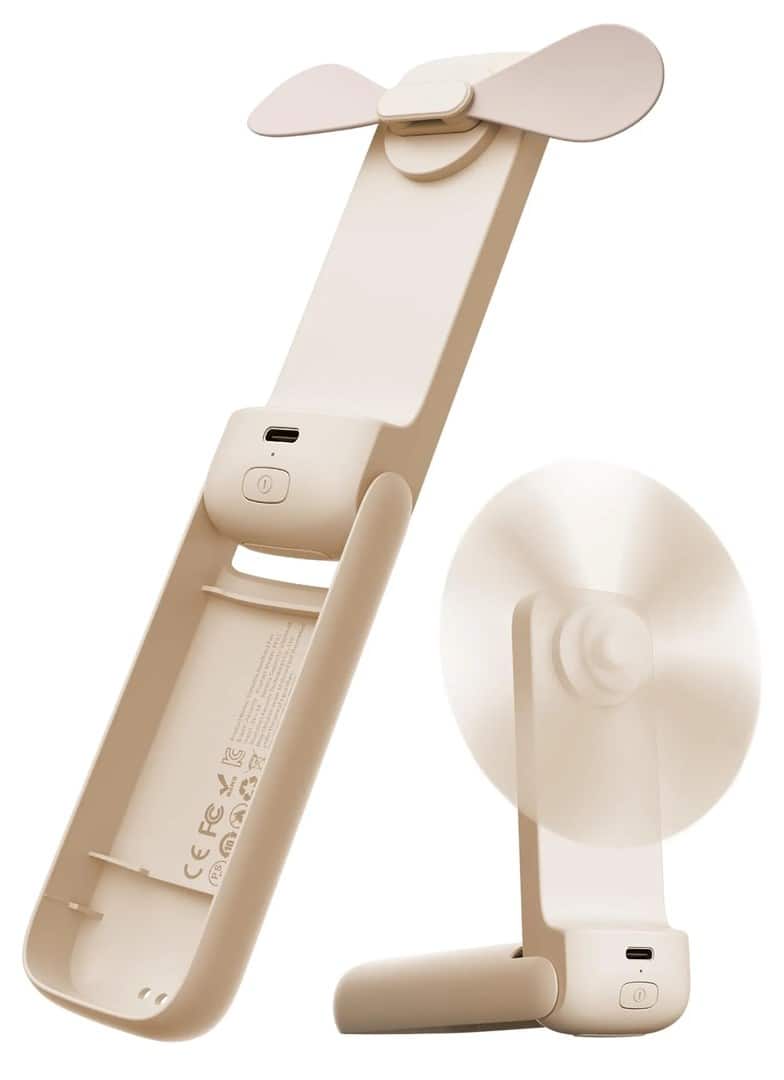 Aecooly Pocket 01 Składany wentylator ręczny, beżowy