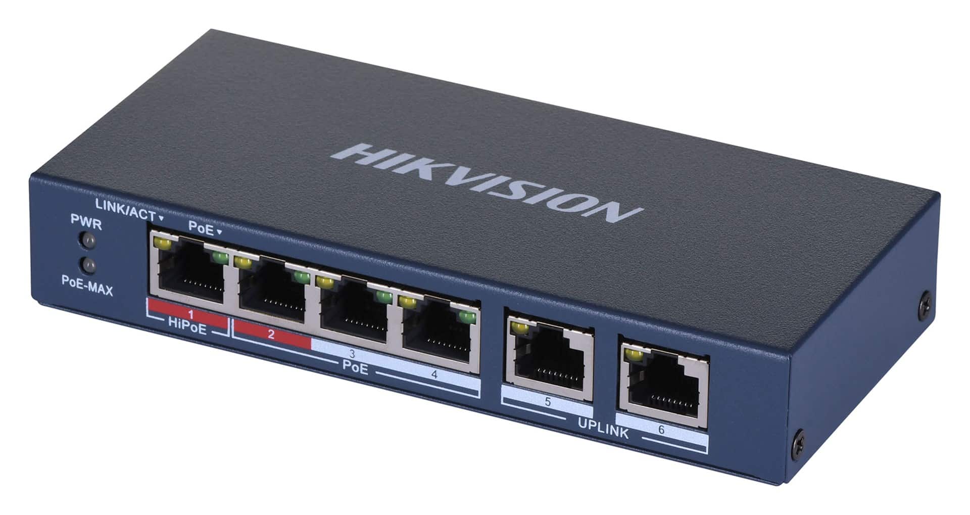 SWITCH POE HIKVISION DS-3E0106HP-E 6-PORTOWY — zdjęcie 1 z 8