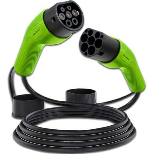 Qoltec 52474 kabel do ładowania pojazdów elektrycznych Czarny Typ 2 5 m — zdjęcie 1 z 8