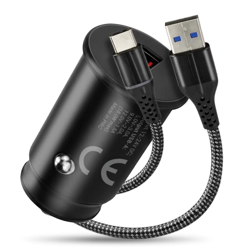 EVERACTIVE ŁADOWARKA SAMOCHODOWA 1 X USB CZARNA + KABEL CC-15QC — zdjęcie 1 z 8