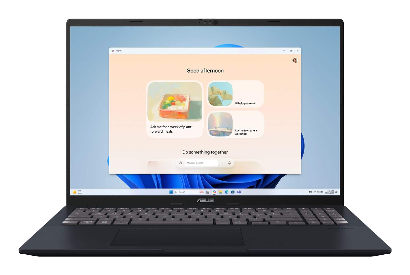ASUS Vivobook 16 X1607CA-MB058 Ultra 5 225H 16.0"WUXGA IPS-level Panel 60Hz 300nits AG 16GB DDR5 SSD512 Intel Graphics WLAN+BT Cam1080p+IR 42WHrs NoOS Quiet Blue — zdjęcie 1 z 8