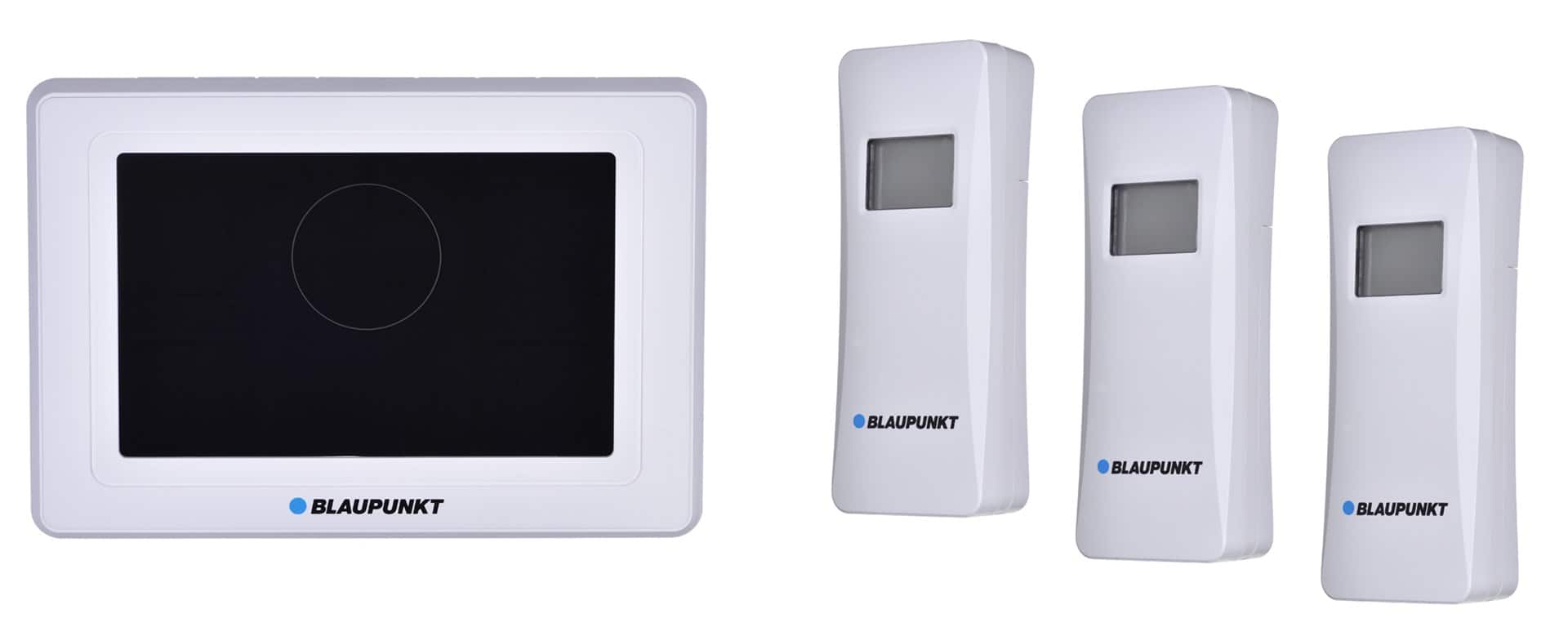 BLAUPUNKT Stacja pogodowa z 3 czujnikami z LCD WS40WH — zdjęcie 1 z 8
