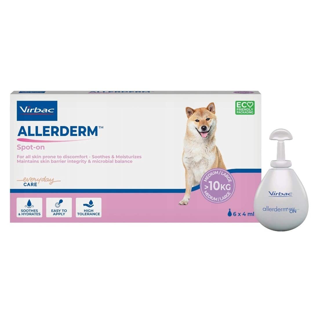 VIRBAC ALLERDERM SPOT ON pianka czyszcząca dla psa i kota 6x4ml