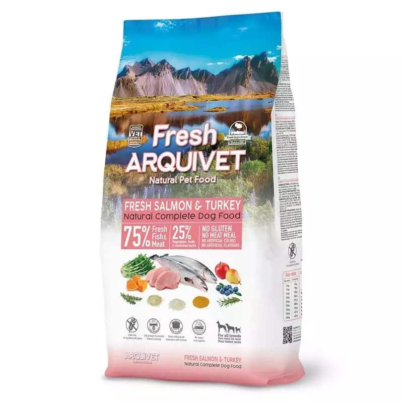 ARQUIVET FRESH - półwilgotna karma dla psa - łosoś z indykiem - 10kg (WYPRZEDAŻ) — zdjęcie 1 z 2