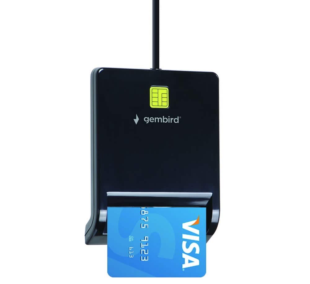 GEMBIRD UNIWERSALNY CZYTNIK KART SMART CARD USB, CZARNY — zdjęcie 1 z 5