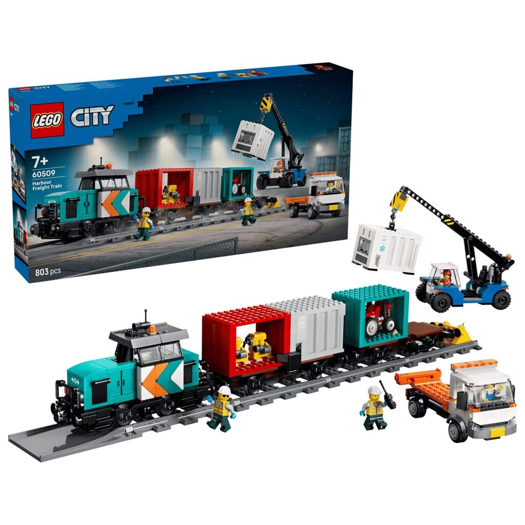 LEGO City 60509 - Portowy pociąg towarowy, dźwig i ciężarówka — zdjęcie 1 z 8