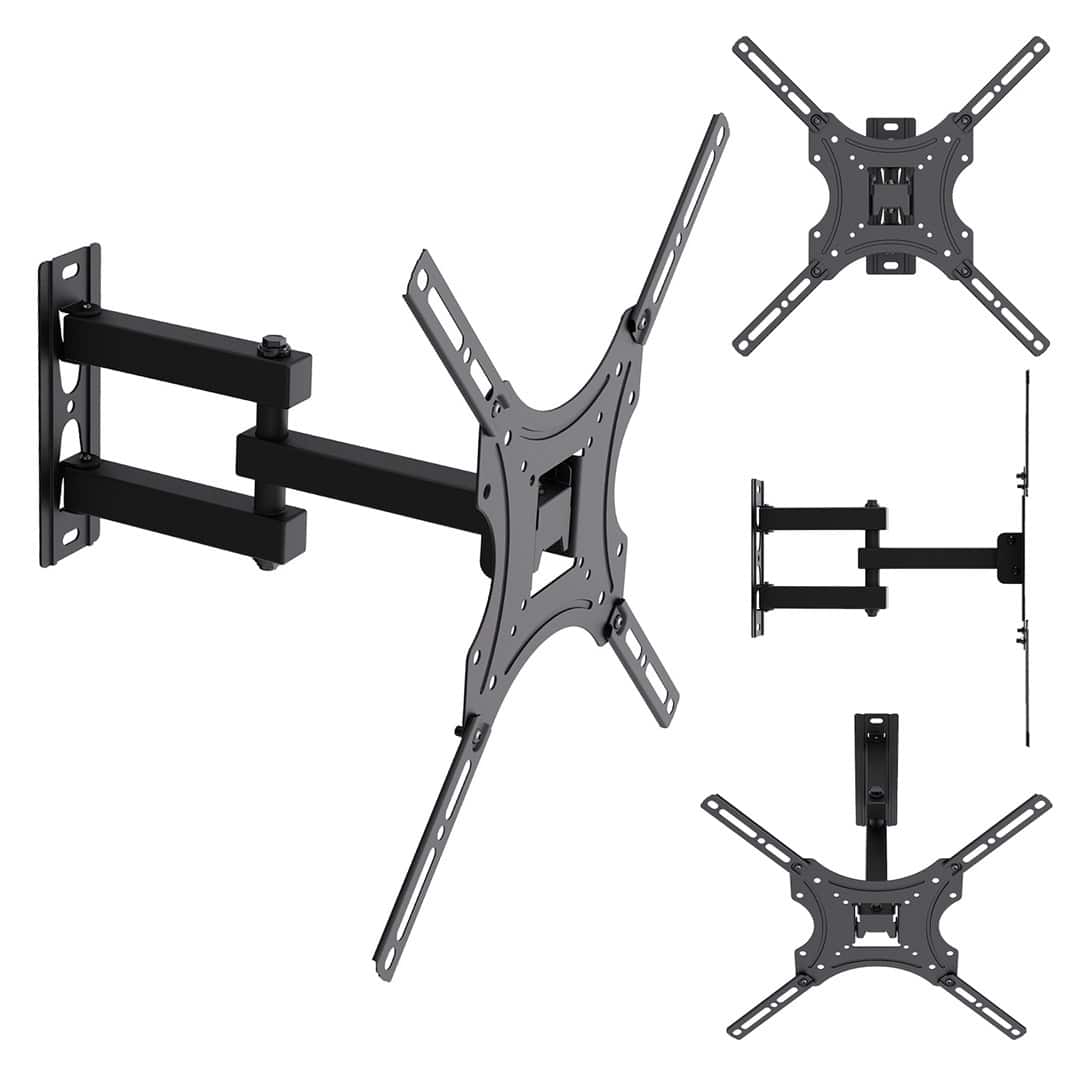 MACLEAN UCHWYT WIESZAK DO TV 32-55'' UCHWYT / WIESZAK DO TV MACLEAN, MAX VESA 400X400, 32-55", DO 25KG, CZARNY, REG. POCHYŁU — zdjęcie 1 z 8