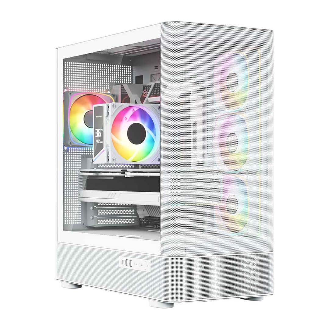 MODECOM OBUDOWA VOLCANO AQ 300 ARGB MIDI BIAŁA — zdjęcie 1 z 8