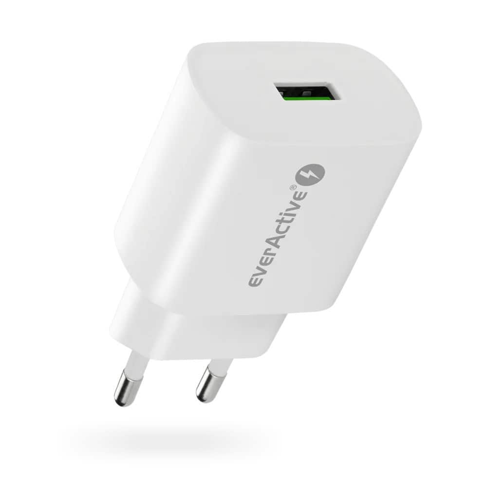 EVERACTIVE ŁADOWARKA SIECIOWA GAN 1 X USB, 2 X USB-C QUICK CHARGE 4+ 67W CZARNA SC-670Q — zdjęcie 1 z 7