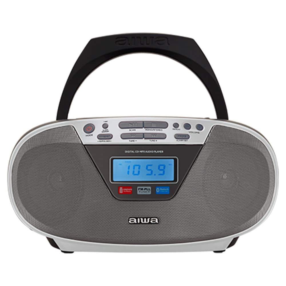 AIWA boombox BBTU-400SL CD/FM RDS/USB/BT srebrny — zdjęcie 1 z 8
