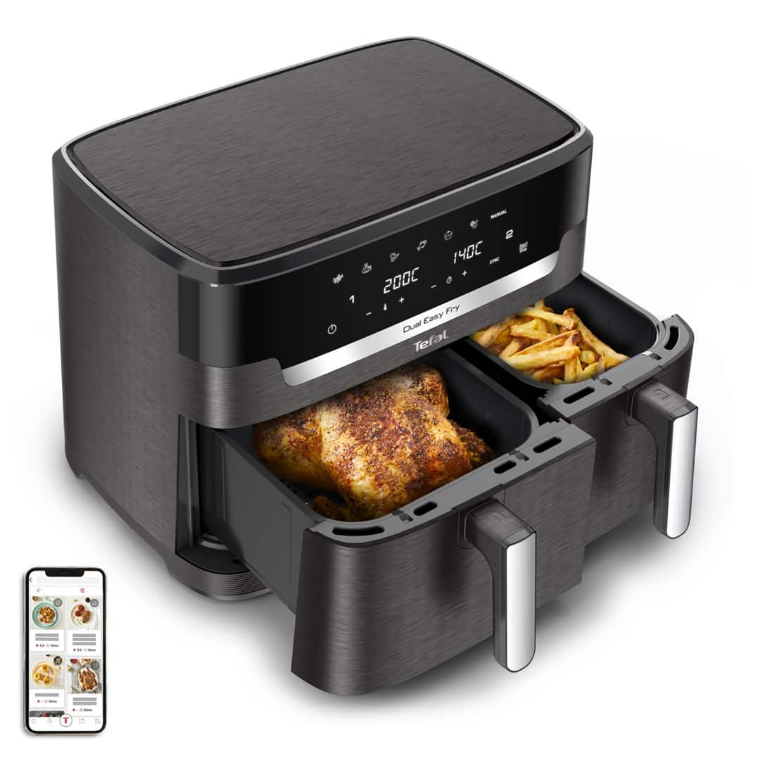Frytkownica beztłuszczowa TEFAL DualEasy EY942HE0 — zdjęcie 1 z 8