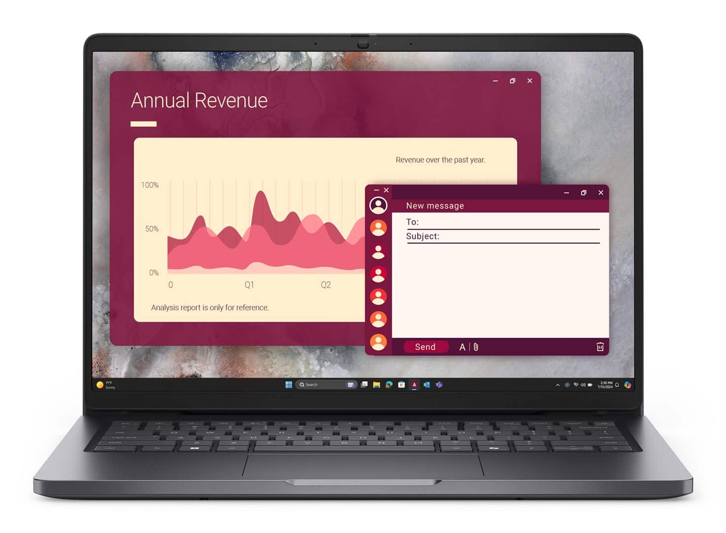 Dell Pro 14 PC14250 Core 7 150U 14.0"FHD+ IPS 300nits Matt 16GB DDR5 SSD512 Intel Graphics FgrPr Cam FHD IR Cam&Mic WLAN+BT BcklKb 3C 65W W11Pro 3Y PS Magnetite — zdjęcie 1 z 8