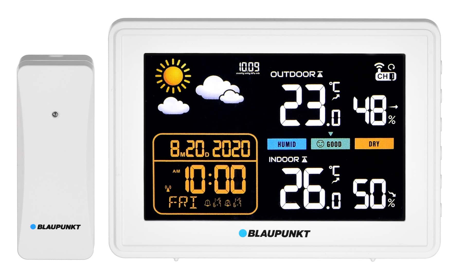 BLAUPUNKT Stacja pogodowa z czujnikiem zewnętrznym WS30WH — zdjęcie 1 z 8